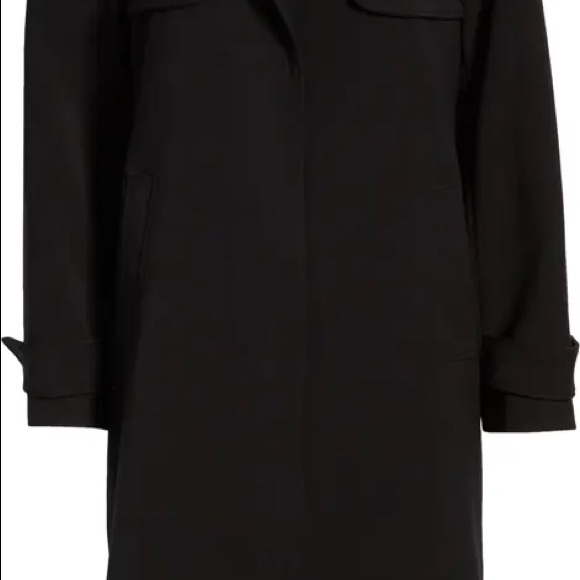 Kenneth Cole Ponte Midi Trench Coat Women’s Black Small - Picture 9 of 13